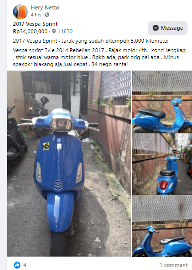 2017 vespa sprint